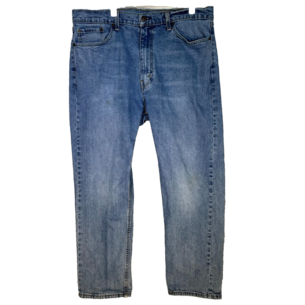 Levi’s 505 Men Jeans 38x30 Blue Denim High Rise Regular Fit Straight Leg